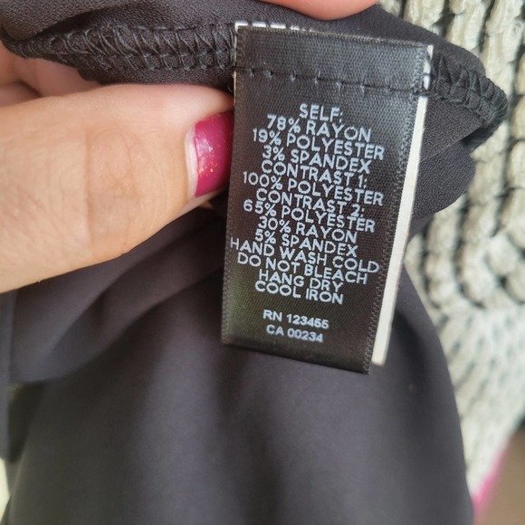 Design Lab Lord & Taylor Split Back Lightweight Layered Shirt Tail Sweater sz XS - Picture 6 of 8